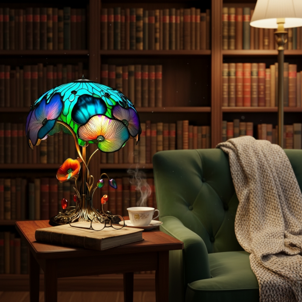 Boho-lampa – Svamp och blomma