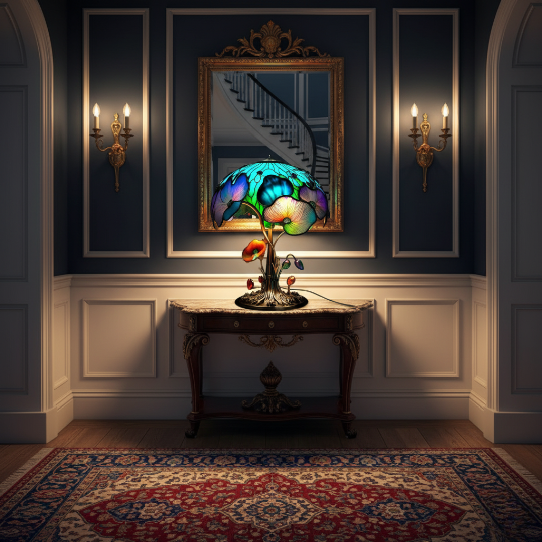 Boho-lampa – Svamp och blomma