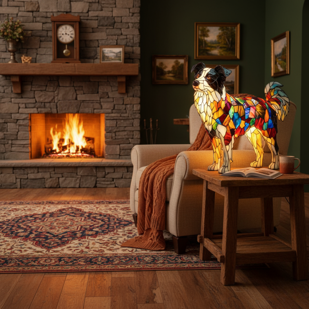 Handgjord lampa – Elegant hund