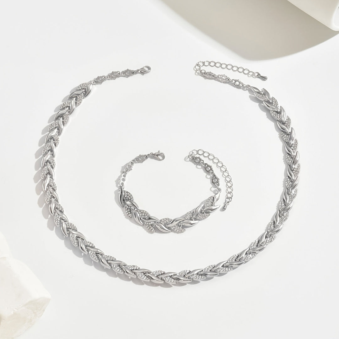 Parel | Halsband och armband med bladmotiv