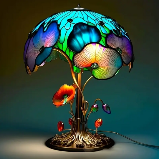 Boho-lampa – Svamp och blomma