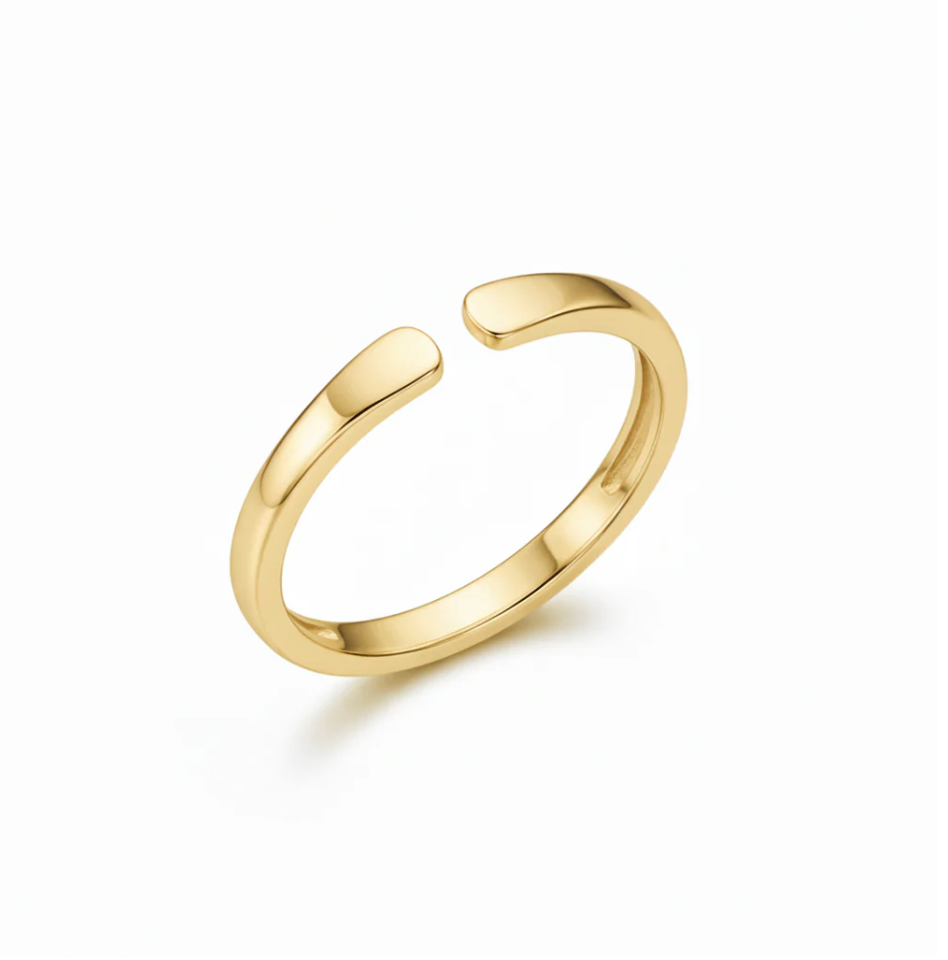 1+1 GRATIS — Justerbar ring med initial