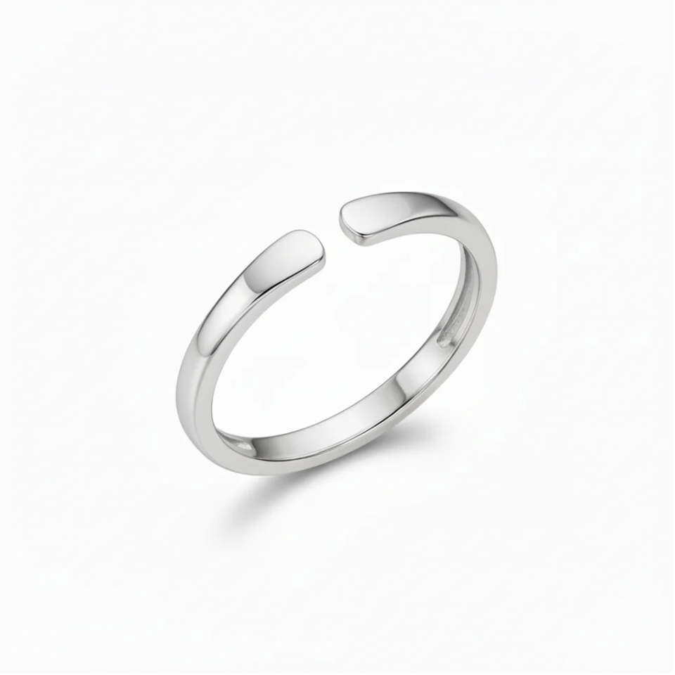 1+1 GRATIS — Justerbar ring med initial