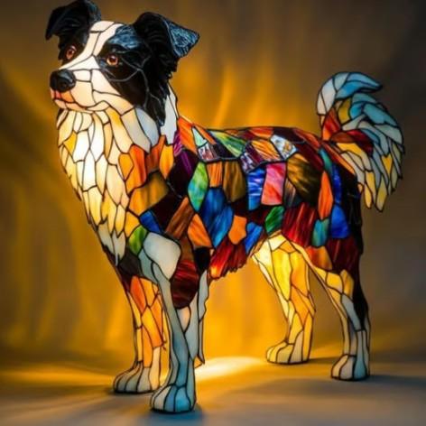 Handgjord lampa – Elegant hund
