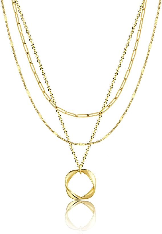 Nina – Vintagehalsband med guldplatta och hängsmycke