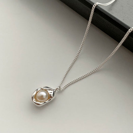 Vintagesmycken i Muranoglas: Halsband med hängande pärla