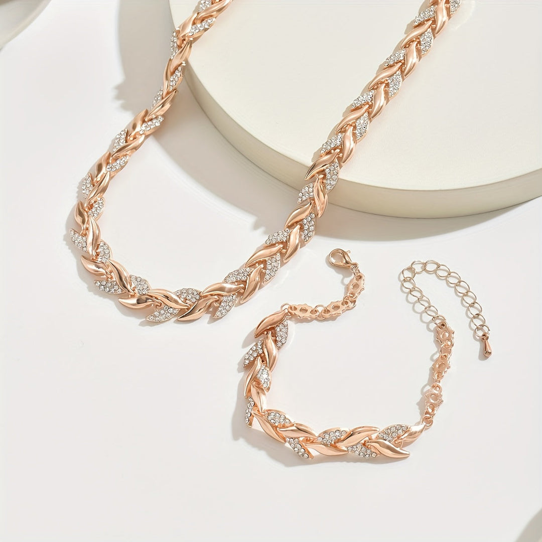 Parel | Halsband och armband med bladmotiv