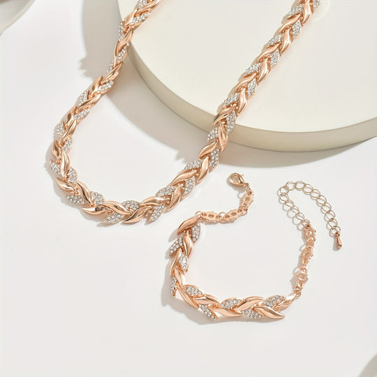 Parel | Halsband och armband med bladmotiv