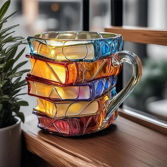 Handgjord 3D-mugg ”Läsglädje” – originaldesign