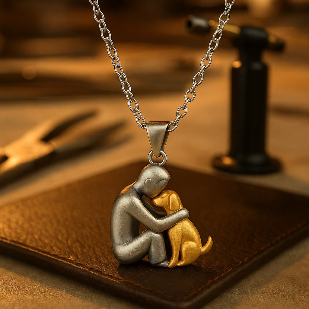 Halsband med hundhängsmycke