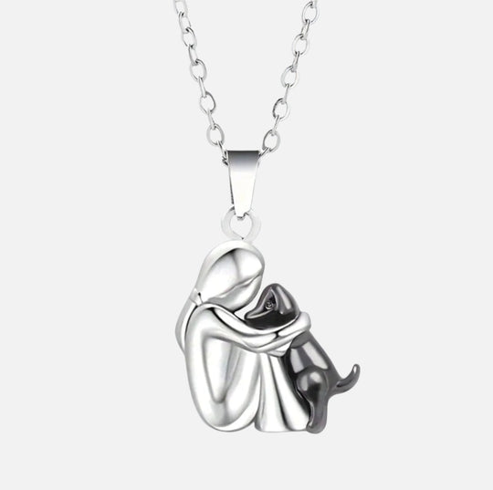 Halsband med hundhängsmycke